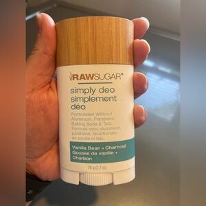 RAW SUGAR  natural deodorant - Vanilla Bean + Charcoal